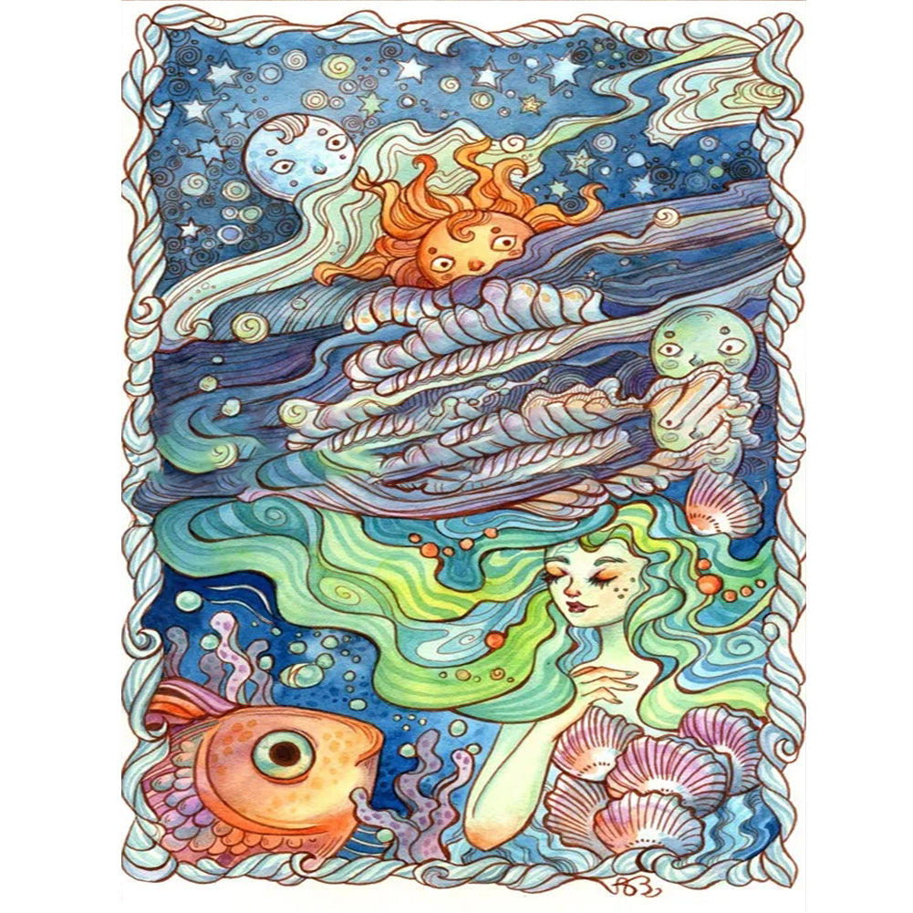 Illustrated Fairy Tale 30*40CM(Canvas) Full Round Drill Diamond Painting