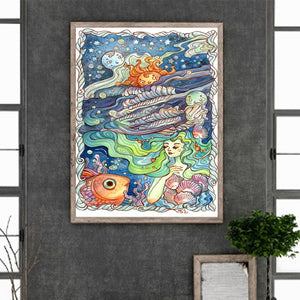 Illustrated Fairy Tale 30*40CM(Canvas) Full Round Drill Diamond Painting