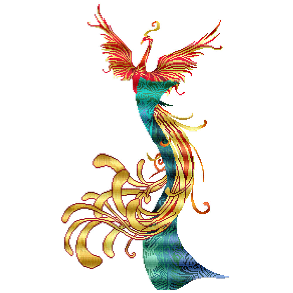 Joy Sunday - Phoenix - 40*58CM 14CT 2 Stamped Cross Stitch