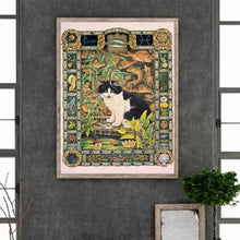 Load image into Gallery viewer, Card Cat 30*40CM(Canvas) Full Round Drill Diamond Painting
