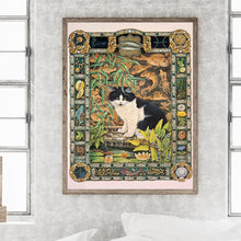 Load image into Gallery viewer, Card Cat 30*40CM(Canvas) Full Round Drill Diamond Painting
