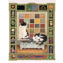 Load image into Gallery viewer, Card Cat 30*40CM(Canvas) Full Round Drill Diamond Painting
