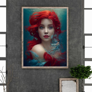 Red-Haired Woman 30*40CM(Canvas) Full Round Drill Diamond Painting
