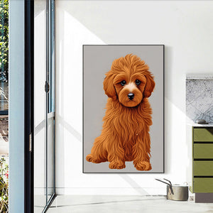 Yorkshire Terrier 30*45CM(Canvas) Full Round Drill Diamond Painting