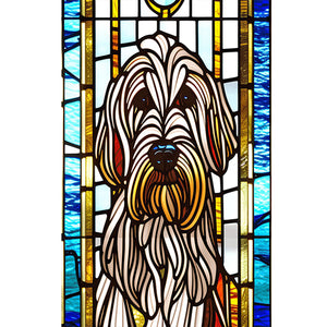 Stained Glass Art - Labrador 40*60CM(Canvas) Full Round Drill Diamond Painting
