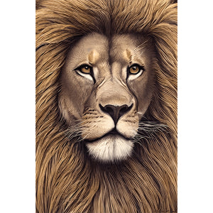 Lion 40*60CM(Canvas) Full Round Drill Diamond Painting