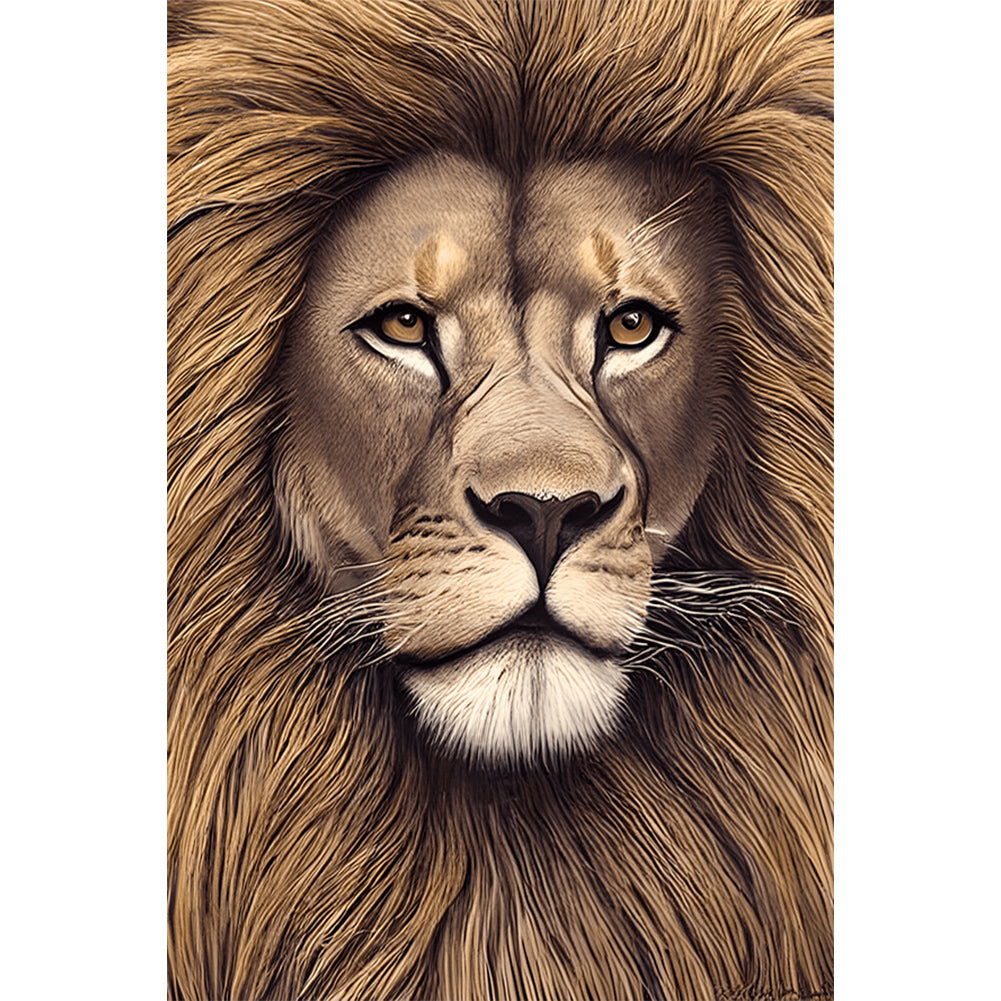 Lion 40*60CM(Canvas) Full Round Drill Diamond Painting