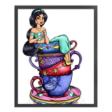 Load image into Gallery viewer, Huancan - Teacup Princess - 40*50CM 11CT 3 Stamped Cross Stitch
