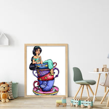 Load image into Gallery viewer, Huancan - Teacup Princess - 40*50CM 11CT 3 Stamped Cross Stitch
