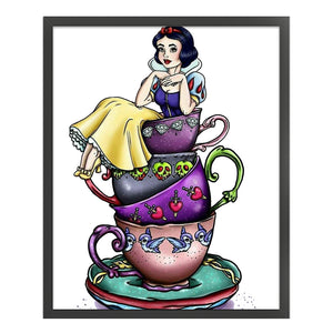 Huancan - Teacup Princess - 40*50CM 11CT 3 Stamped Cross Stitch