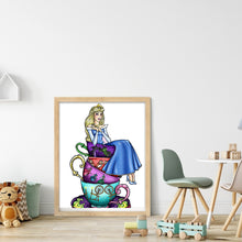 Load image into Gallery viewer, Huancan - Teacup Princess - 40*50CM 11CT 3 Stamped Cross Stitch
