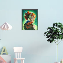 Load image into Gallery viewer, Girl With Headphones And Squirrel 30*40CM(Canvas) Full Round Drill Diamond Painting
