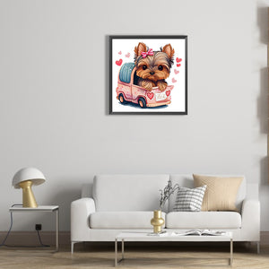 Yorkshire Terrier 30*30CM(Canvas) Full Round Drill Diamond Painting