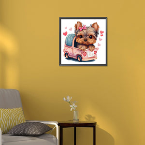 Yorkshire Terrier 30*30CM(Canvas) Full Round Drill Diamond Painting
