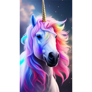 Elegant Unicorn 40*70CM(Canvas) Full Round Drill Diamond Painting