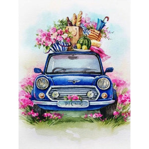 Blue Float 30*40CM(Canvas) Full Round Drill Diamond Painting