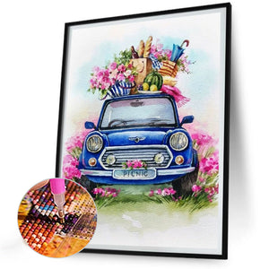 Blue Float 30*40CM(Canvas) Full Round Drill Diamond Painting