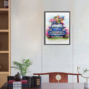 Blue Float 30*40CM(Canvas) Full Round Drill Diamond Painting