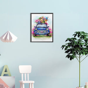 Blue Float 30*40CM(Canvas) Full Round Drill Diamond Painting
