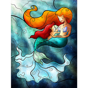 Huancan - Deep-Sea Mermaid - 50*65CM 11CT 3 Stamped Cross Stitch