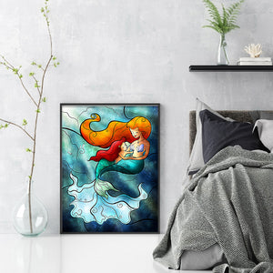 Huancan - Deep-Sea Mermaid - 50*65CM 11CT 3 Stamped Cross Stitch