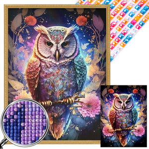 Owl 30*40CM(Picture) Partial AB Full Square Drill Diamond Painting