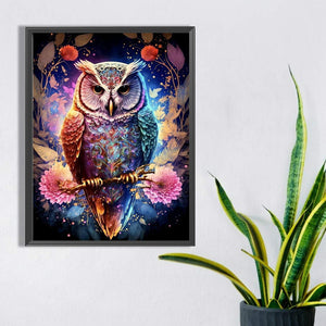 Owl 30*40CM(Picture) Partial AB Full Square Drill Diamond Painting