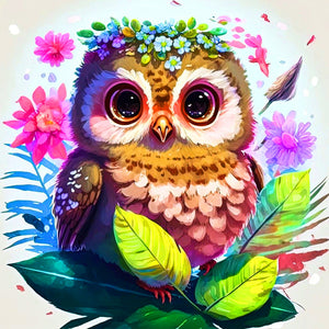 Owl 30*30CM(Canvas) Full Round Drill Diamond Painting
