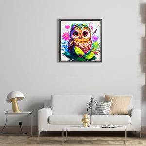 Owl 30*30CM(Canvas) Full Round Drill Diamond Painting