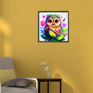 Owl 30*30CM(Canvas) Full Round Drill Diamond Painting