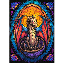 Load image into Gallery viewer, Golden-Blue Flame Dragon 40*55CM(Canvas) Full Round Drill Diamond Painting
