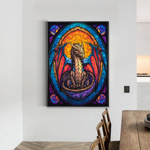 Load image into Gallery viewer, Golden-Blue Flame Dragon 40*55CM(Canvas) Full Round Drill Diamond Painting
