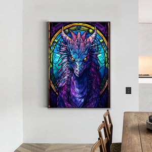 Purple Six-Winged Dragon 40*55CM(Canvas) Full Round Drill Diamond Painting