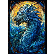 Load image into Gallery viewer, Blue Earthworm Dragon 40*55CM(Canvas) Full Round Drill Diamond Painting
