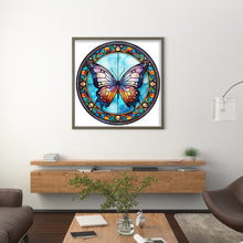 Load image into Gallery viewer, Huancan - Glass Painting - Butterfly - 40*40CM 11CT 3 Stamped Cross Stitch
