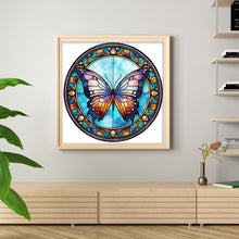 Load image into Gallery viewer, Huancan - Glass Painting - Butterfly - 40*40CM 11CT 3 Stamped Cross Stitch
