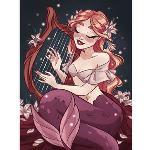 Mermaid 30*40CM(Canvas) Full Round Drill Diamond Painting