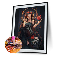 Load image into Gallery viewer, Girl With Deer Antlers 30*40CM(Canvas) Full Round Drill Diamond Painting
