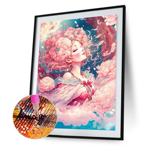 Beautiful Angel Girl 30*40CM(Canvas) Full Round Drill Diamond Painting