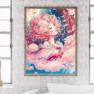 Beautiful Angel Girl 30*40CM(Canvas) Full Round Drill Diamond Painting