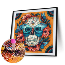 Load image into Gallery viewer, Skull And Flowers 30*30CM(Canvas) Full Round Drill Diamond Painting
