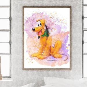 Watercolor And Ink Painting Of Pluto 30*40CM(Canvas) Full Round Drill Diamond Painting