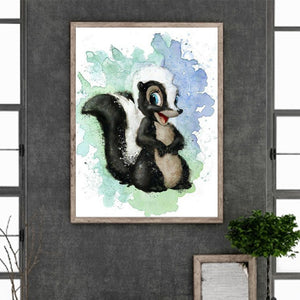 Watercolor And Ink Painting Of Squirrel 30*40CM(Canvas) Full Round Drill Diamond Painting
