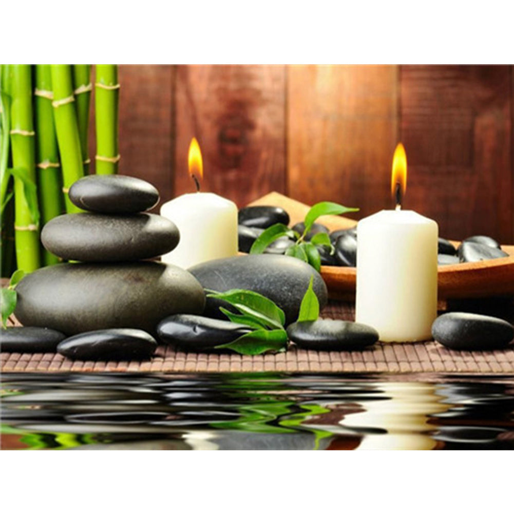 Zen Pebbles 40*30CM(Canvas) Full Round Drill Diamond Painting