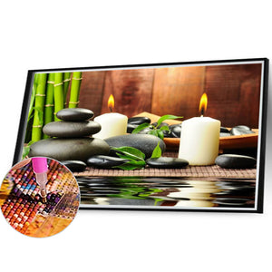 Zen Pebbles 40*30CM(Canvas) Full Round Drill Diamond Painting