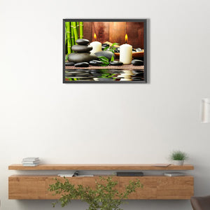 Zen Pebbles 40*30CM(Canvas) Full Round Drill Diamond Painting