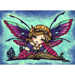 Cartoon Girl 40*30CM(Canvas) Full Round Drill Diamond Painting
