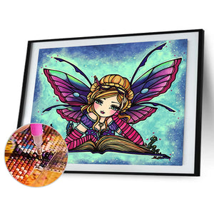 Cartoon Girl 40*30CM(Canvas) Full Round Drill Diamond Painting