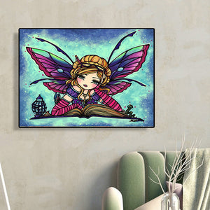 Cartoon Girl 40*30CM(Canvas) Full Round Drill Diamond Painting
