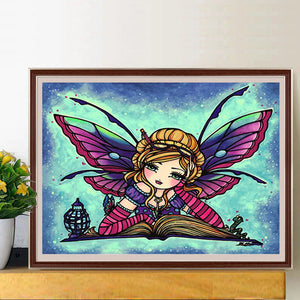 Cartoon Girl 40*30CM(Canvas) Full Round Drill Diamond Painting